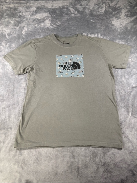 The North Face Other - The North Face Men's Light Gray Tee with Blue Logo Patch